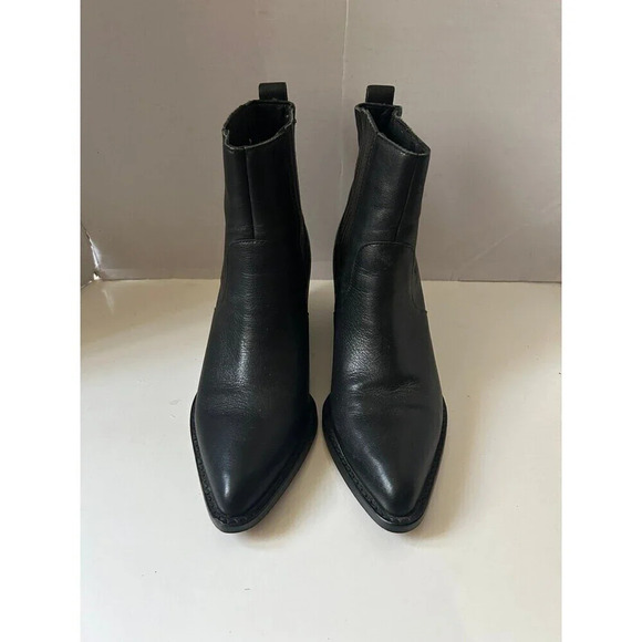 J.Crew Black Leather Chelsea Western Boots size 7 - Picture 3 of 10